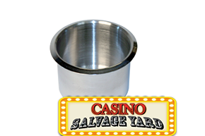 Jumbo and Standard cupholders available for poker tables, blackjack tables and roulette tables.