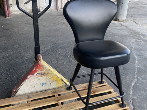 Used Casino Chairs.  Blackjack Stool Refurbished, new upholstery and powdercoating
